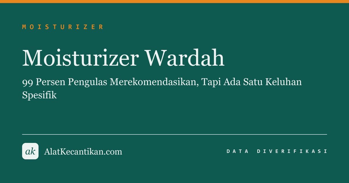 Moisturizer Wardah: 99 Persen Pengulas Merekomendasikan, Tapi Ada Satu Keluhan Spesifik